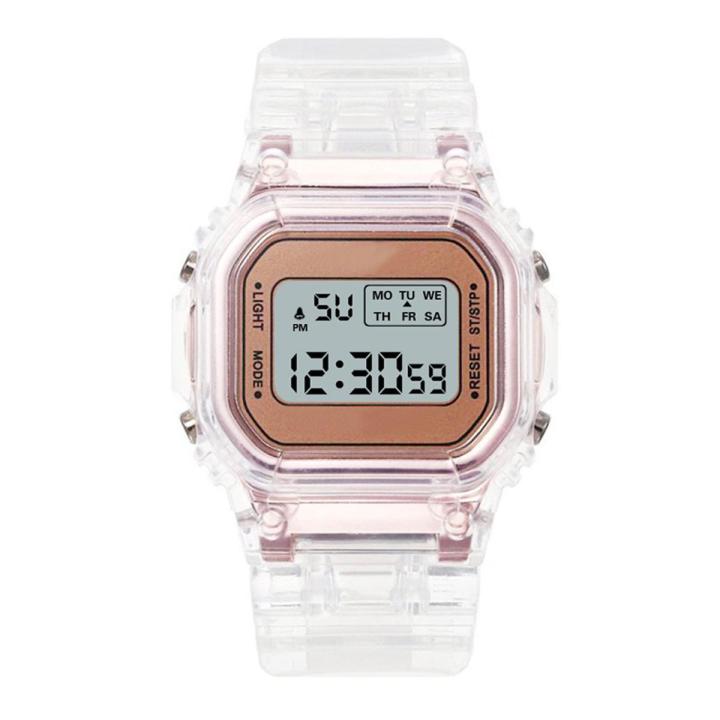 Fashion Men Women Watches Casual Transparent Digital Sport Watch Lover's Gift Clock Kid's Wristwatch Clock