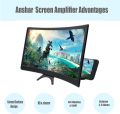 Best Quality Curved Mobile Magnifier Screen Mobile Amplifier Curved Magnifying Glass Eye Protection 3D Screen Amplifier Mobile Phone Magnifying Glass - 12 Inches Size (. 