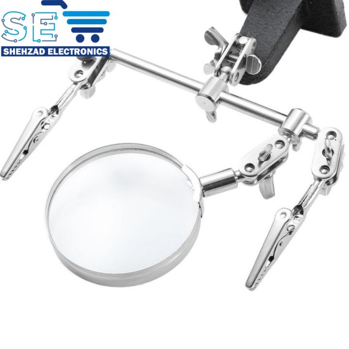 Helping%20Hand%20Tool%20with%205X%20Magnifying%20Glass%202%20Alligator%20Clips%20360%20Degree%20Rotating%20Adjustable%20-%20Image%203
