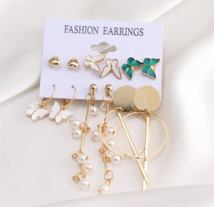 Korean%20Vintage%20Butterfly%20Pearl%20Earrings%20Set%20For%20Women%20Beautiful%20Earrings%20for%20girls%20Circle%20Drop%20Earring%20Gold%20Color%20Acrylic%20Geometric%20Pendant%20Tassel%20Beautiful%20jumkha%20for%20girls%20Trendy%20Jewellery%20-%20Image%203