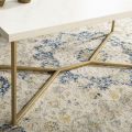 Center Table 2 by 4 feet Rectangular Shape Golden Farm Coffee table Dinning Table Drawing room table Stylish base table. 
