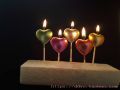 Heart Shaped Cake Candles Pack in Multi Colors For Birthday - Anniversary Cake Decoration. 