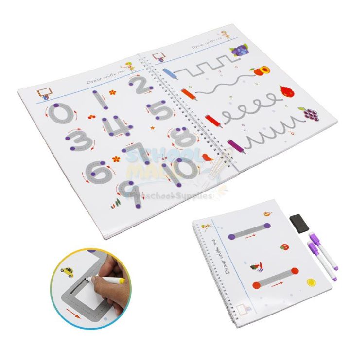 Tracing%20Workbook%20Set,Reusable%20Calligraphy%20Copybook%20,%20Practice%20Drawing%20Book%20for%20Kids%20,%20Handwriting%20book%20children%20learning%20toys%2064%20Page%20Kids%20educational%20learning%20tracing%20book%20stroke%20line%20dot%20to%20dot%20tracing%20workbook%20-%20Image%202