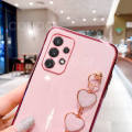 For Samsung Galaxy A32 4G Back Cover with 3D Love Heart Wristband Chain Fashion Bracelet Shiny Plating Phone Case Soft Silicone Bumper Protective Cover. 
