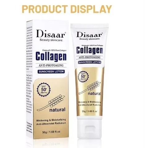 Dissar Skin Care 100% Collagen Sunblock Whitening Spf 50 Anti Sun UV Sunscreen Lotion for Outdoor For Girls & Women 50g DS5242