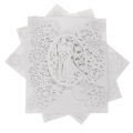 10pcs/pack Laser Cut Wedding Invitation Card 250gsm Shiny Paper Groom Bride Carved Pattern Invitations Wedding Banquet Supply. 