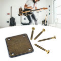 Electric Guitar Metal Neck Plate Reinforcing Stylish Touch Strengthen Connection 4 Holes Electric Guitar Neck Plate for. 