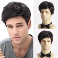 Synthetic Hair Wigs Short Black Cute Boy Cosplay Wig Natural Faux Hair Fiber. 