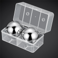 2Pcs Stainless Steel Ice Cubes Ice Tartar Quick-Freeze Ice Balls Whiskey Round Kitchen Bar Utensils. 