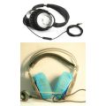 Flex Fabric Headphone Earpad Covers with 100 Pcs Disposable Hygienic Sanitary Earpads Ear Pads - black & blue. 