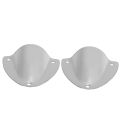 2pcs Cable Management 316 Stainless Steel Clam Shell Vent Cover Polished Silver Clamshell Vent Cover Clamshell Ventilator Wire Pass Through Cover Boat Application. 
