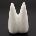 Tooth Shape White Ceramic Flower Pot Modern Design Planter Teeth Model Mini Desktop Pot Creative Gift(without plants). 