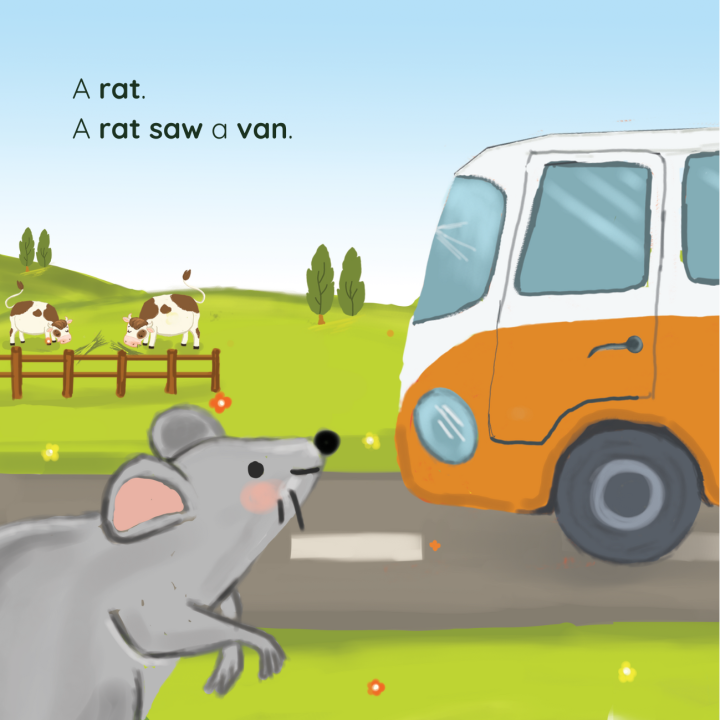 Storybook:%20Sam%20and%20the%20Rat%20%20(short%20vowel%20'a')%20-%20Budget-Friendly%20Misprint%20Stock%20-%20Image%203