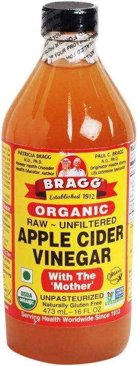Bragg Organic Unfiltered Apple Cider Vinegar, Raw, 16 Ounce - 1 Pack