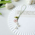 Creative Tulip Flower Leaves Mobile Phone Straps Bag Camera Charms Cute Keychain. 