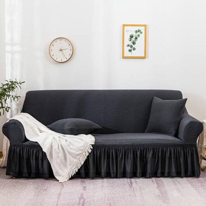 Turkish style sofa cover for 5 seater, 6 seater and 7 seater sofa set (Grey)