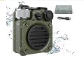 Muzen Wild Mini Portable Bluetooth Speaker, Rugged Outdoor Wireless Waterproof with Flashlight, Crystal Clear Sound, Metal Cool Look, for Adventure, Travel, Home - Green. 