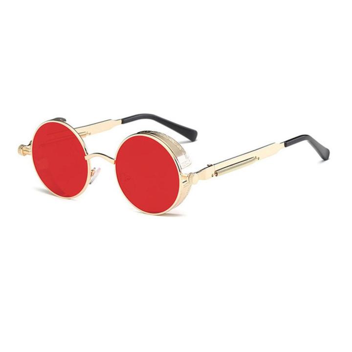 MOLNIYA Vintage Men Sunglasses Women Retro Punk Round Metal Frame Colorful Lens Sun Glasses Fashion Eyewear Gafas sol mujer