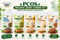 PCOS Organic Seeds Combo Kit–Chia Seeds, Pumpkin, Sunflower, White Sesame & Flax Seeds 100gx5 Pakistan. 