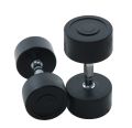 Pair Of Rubber Coated Dumbells - 3KG - Black. 