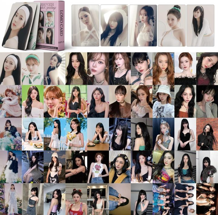 Mini Photocards AESPA Photocards 55pcs AESPA 2024 Season's Greetings New Album Cards ...