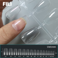 Capsule L Short Coffin Apricot Nail Soft Gel X Nail Tip Press Finger XL Ultra False Finger 20Pcs FILI 1 Artificial Nail X Kernel Square Nail Glue. 