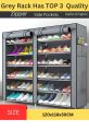 Zipper Shoe Rack Organizer with Full Cover Washable Oxford Fabric Quality Shoe Storage Cabinet Foldable DIY Shoe rack Closet. 