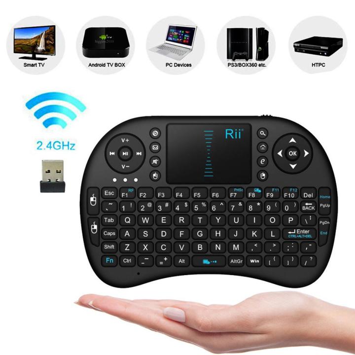 Wireless Keyboard for Smart LED TV Mobile Mini Touchpad Mouse RF 500 Warranted Bluetooth Gaming RGB Lighting Backlight LED Android TV Box Fancy Stylish Design Laptop Computer PC