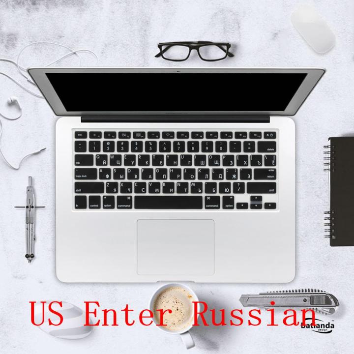 US Enter Russian Letter Silicone Keyboard Cover for Macbook air pro 13 15 17 imac keyboard A1466 retina Protector Sticker Film