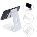 Universal Adjustable Mobile Phone / Tablet Folding Holder Stand Anti Skid Multi Angle Desk Small Foldable Portable Stand. 