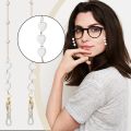 Mask Chain Pearl Hanging Neck Glasses Chain Heart-shaped Mask Anti Loss Chain. 