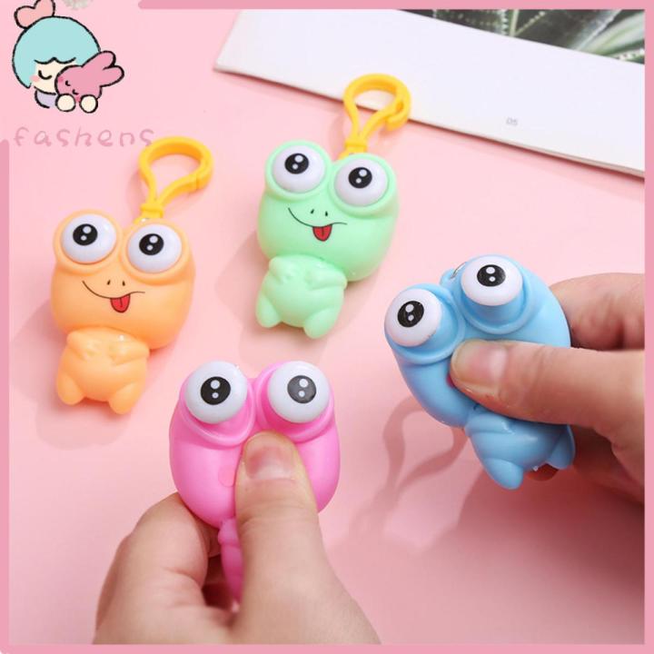 Eye Popping Toy Hanging Children Squeeze Toy Cartoon Keychain
