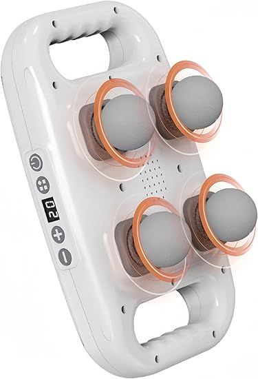 4-Head Massage Gun Deep Tissue Pro - Percussion Massager Gun 20 & 6 Massage Modes, Timing Full Body Massager for Pain Relief, Back, Legs, Neck