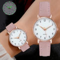 Luminous Watch- Ladies Simple Digital Retro Frosted Leather -Small Fresh Casual Watch -Ladies Quartz Watches. 
