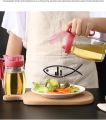 600ml Oil drum glass household oil storage tank large vegetable oil bottle edible oil kitchen transparent device puts oil pot. 