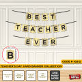 Teachers Day Card Banner Collection, Best Teacher Ever, Best Mentor & Guide, Happy Teacher s' Day, My Ideal, Students Favorite, Decoration Celebrations Cards Letters, School, Collage & University Events Occasion Party Decor Supply : zbPLwsER. 