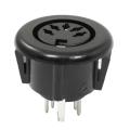 Female 5 Pin DIN Plug Panel Mounted Keyboard Cable Connector Adapter. 