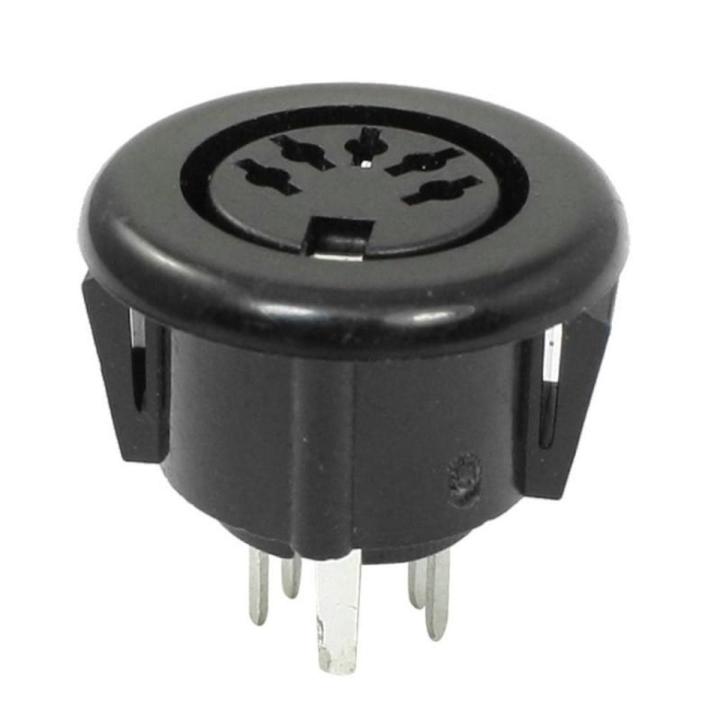 Female 5 Pin DIN Plug Panel Mounted Keyboard Cable Connector Adapter