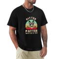 Pitter Patter Let's Get At 'er Dog Funny Vintage T-shirt funny t shirt oversized t-shirt cute clothes mens workout shirts. 