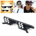 Thug Life Cool Glasses for Women Men and kids Black Mosaic Sunglasses Happy toy Eye Glasses. 