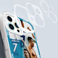 Jizetin for Samsung A53 5G Back Cover Crystal Transparent Ronaldo Star Soft Full Camera Cover Protection Phone Cases. 