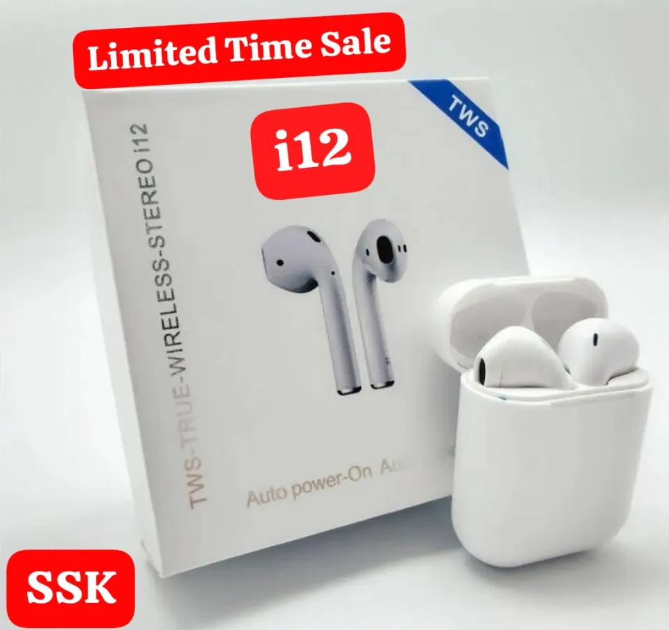 Airpods High Quality Bluetooth V5.0 wireless Earbuds Sport Stereo with Built in Mic Daraz.pk