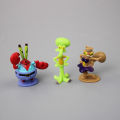 Cross-border 6 SpongeBob SquarePants figure models Solid Q version of the big star Octopus cartoon doll Cake decoration. 