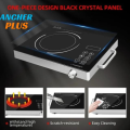ANCHERPLUS Germany Electric Stove 2200w Model SV-14 Infrared Cooker Hot Plate Induction Cooker Touch Panel Effective and Constant Temperature Control .Standard size26 cm .Smart Cooking Safe and Energy Saving Easy to Clean |BLACK Colour /. 