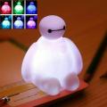 1Pc 7Colors Changing Big Hero 6 BayMax Raya LED Night Light Decoration Cute Table Lamp. 