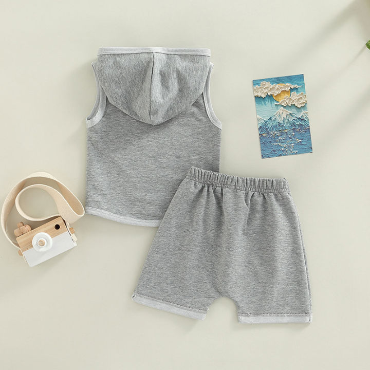 Infant%20Baby%20Boy%202%20Pieces%20Outfits,%20Patchwork%20Hooded%20Sleeveless%20Tank%20Tops%20+%20Elastic%20Waist%20Solid%20Color%20Shorts%20Summer%20Set%20-%20Image%208