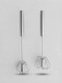 Stainless Steel Push Whisk | Semi-Automatic Egg Beater & Kitchen Hand Mixer Tool. 
