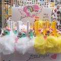 Unicorn Fluffy Pen Plush Ball Gel Pen for Kids Gift School. 