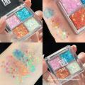 61 Children's Stage Makeup, Nine Colors Eyeshadow Palette, Sein Gel, Glue-Free, Glitter Palette, Glitter Palette, Glitter Makeup, Cosmetics. 