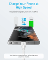Anker 322 NYLON USB - C To USB - C Cable 60W 3ft - White. 